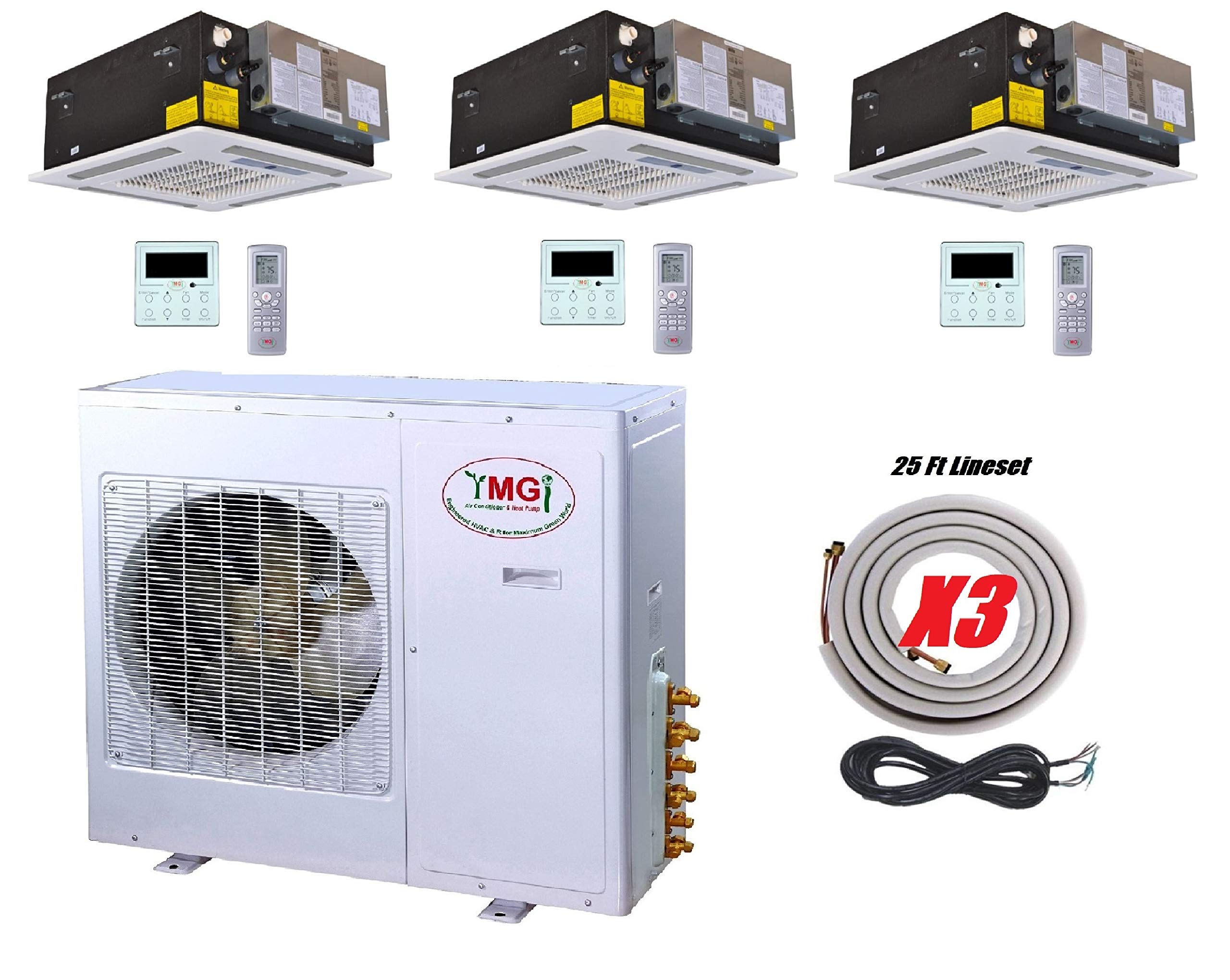 Ymgi Tri Zone 42 000 Btu 12k 12k 18k Ceiling Mounted Ductless