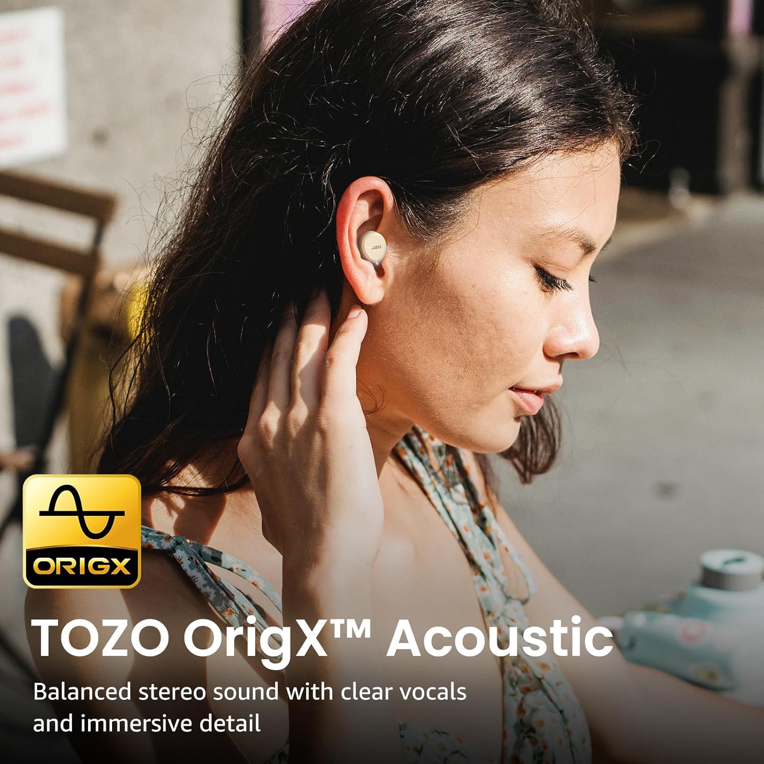 TOZO A1 Wireless Earbuds Bluetooth 5.3 Light Weight in Ear IPX5 Waterproof Headphones 2 Mic for AI Calls, Immersive Premium Sound Bass Headset with Charging Case, 32 Presets EQ Customization via App - Image 6