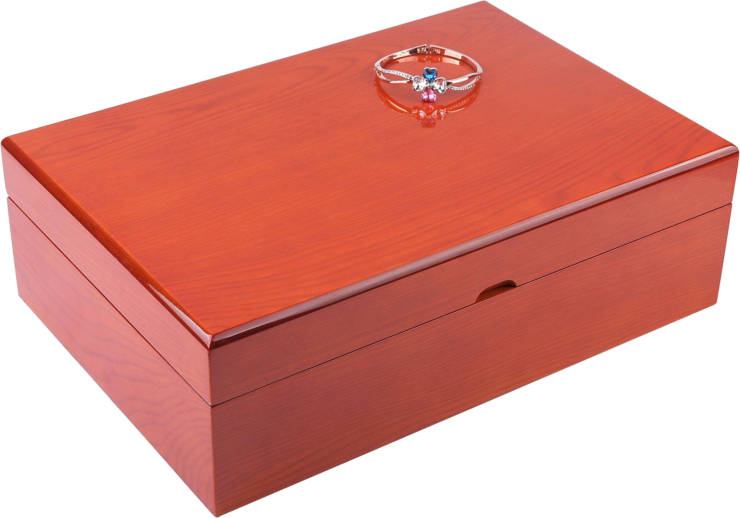 Chicche Watch Boxes and Packaging Cherry Wood Piano Lacquer Finish 10 Slots Watch Collection Box
