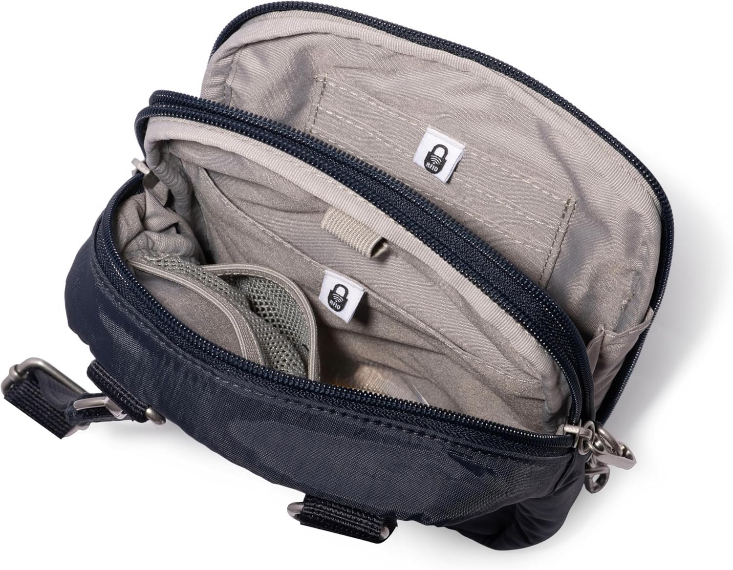 Baggallini Securtex® Anti-theft Mini Everything Crossbody Bag, 6.3"x8.25" Rfid, Locking Zippers & Cut-resistant Strap - Image 10