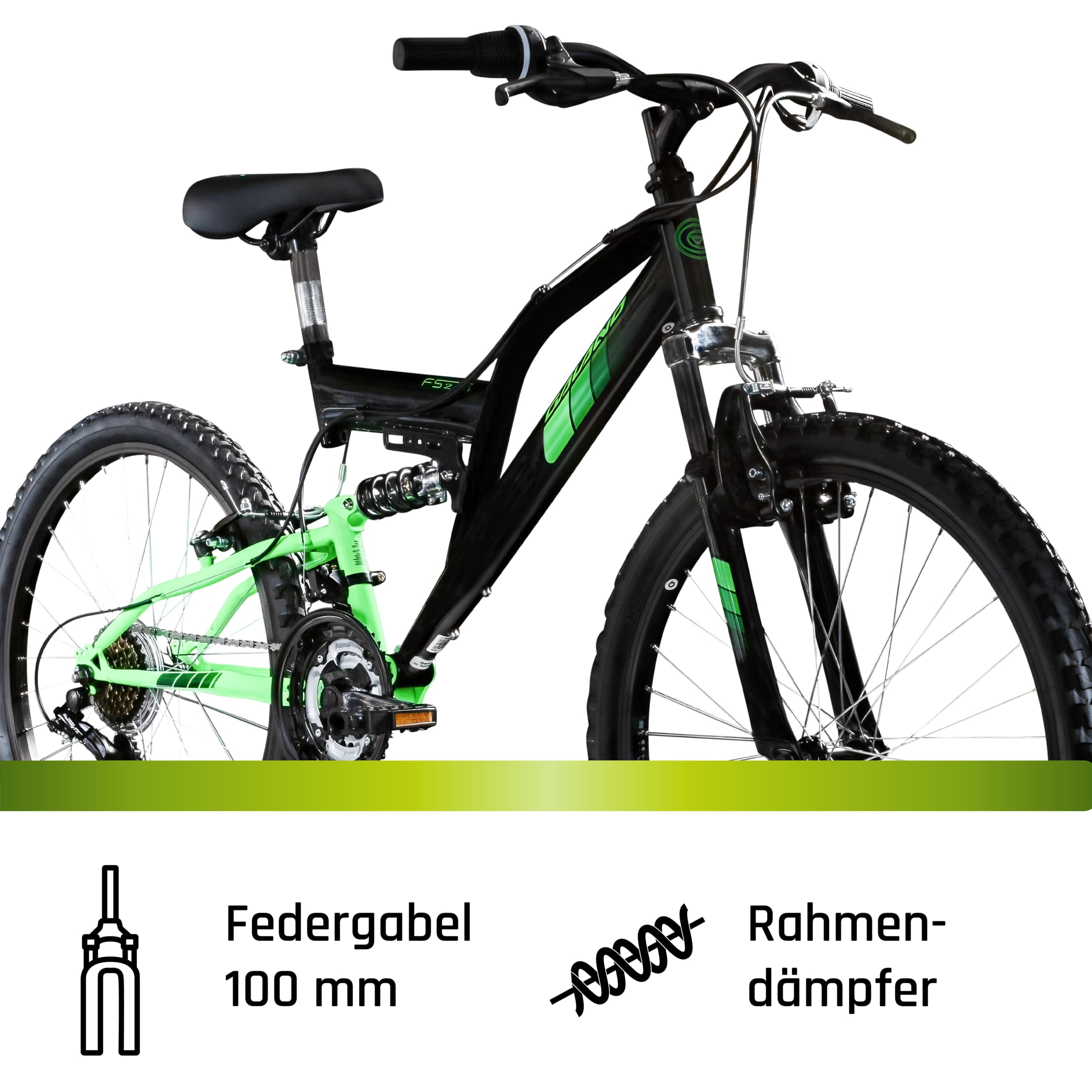 Galano FS240 24 Zoll Jugend Mountainbike MTB 21 Gänge ab 8 J