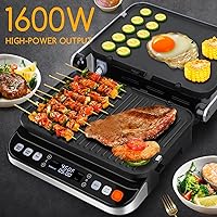 Vista 5 de Taylor Swoden Panini Press Waffle Maker, 1600W Electric Indoor Grill with Non-Stick Double Sided Plates, LED Touch Screen, Independent Temperature