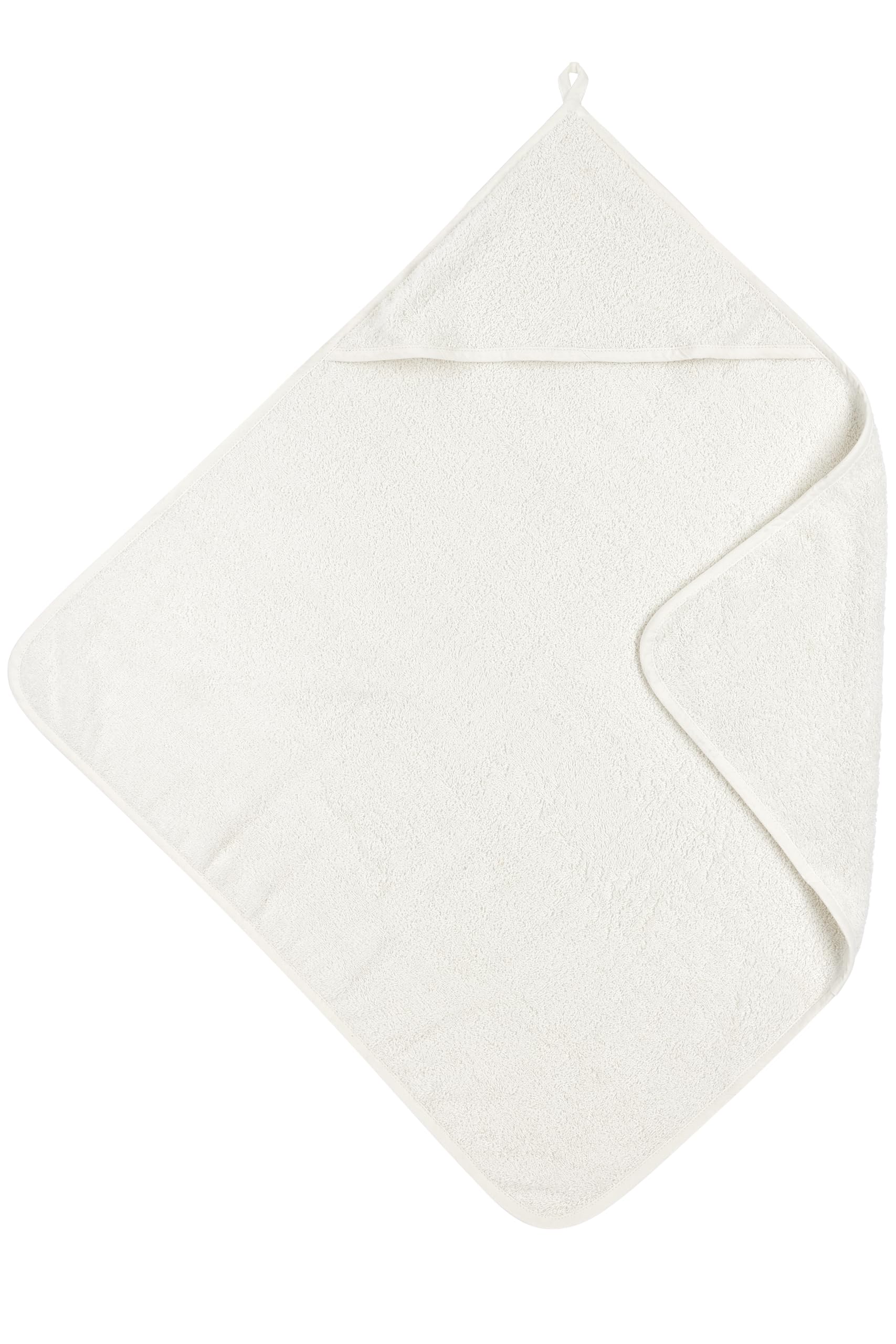 MEYCO Asciugamano con cappuccio in spugna Baby Uni, asciugamano da bagno (in 100% cotone, meravigliosamente morbido, di alta qualità, assorbe l'umidità, dimensioni: 75 x 75 cm), bianco sporco