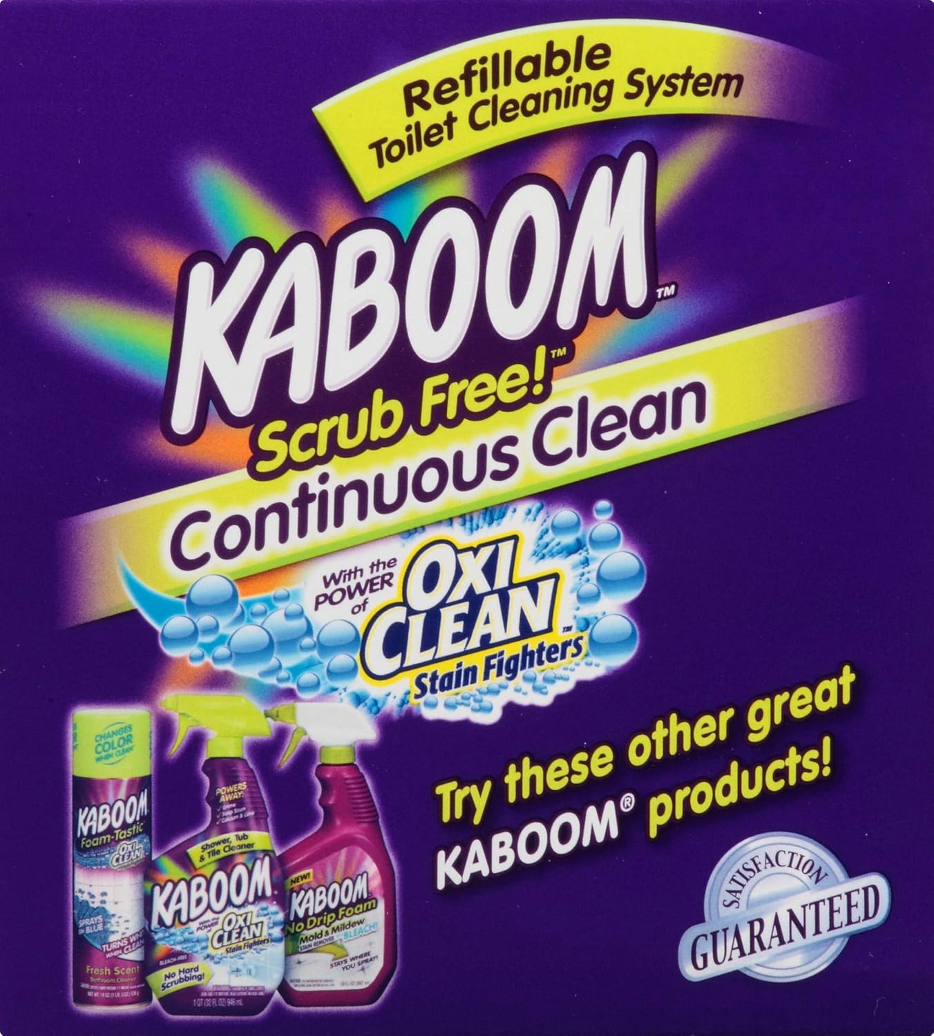 Kaboom Scrub Free! Toilet Bowl Cleaner System with 2 Refills : Health & Household