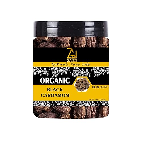 Miniatura 1 de GAGZI Todas las especias orgánicas naturales cardamomo negro 5.29 oz (el embalaje puede variar) paquete de 1
