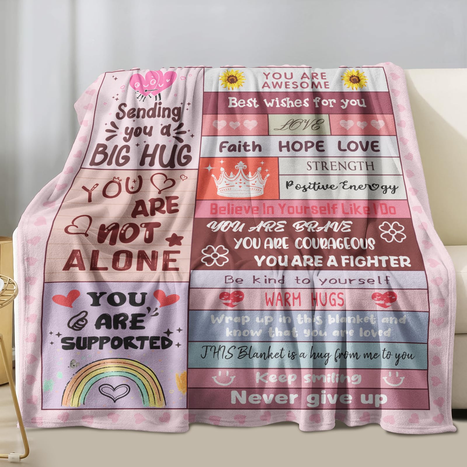 Sending You a Big Hug Get Well Soon Gift Blanket for Women Cheer Up Hug Blanket Thinking of You Gift for Coworker Friend - Image 4