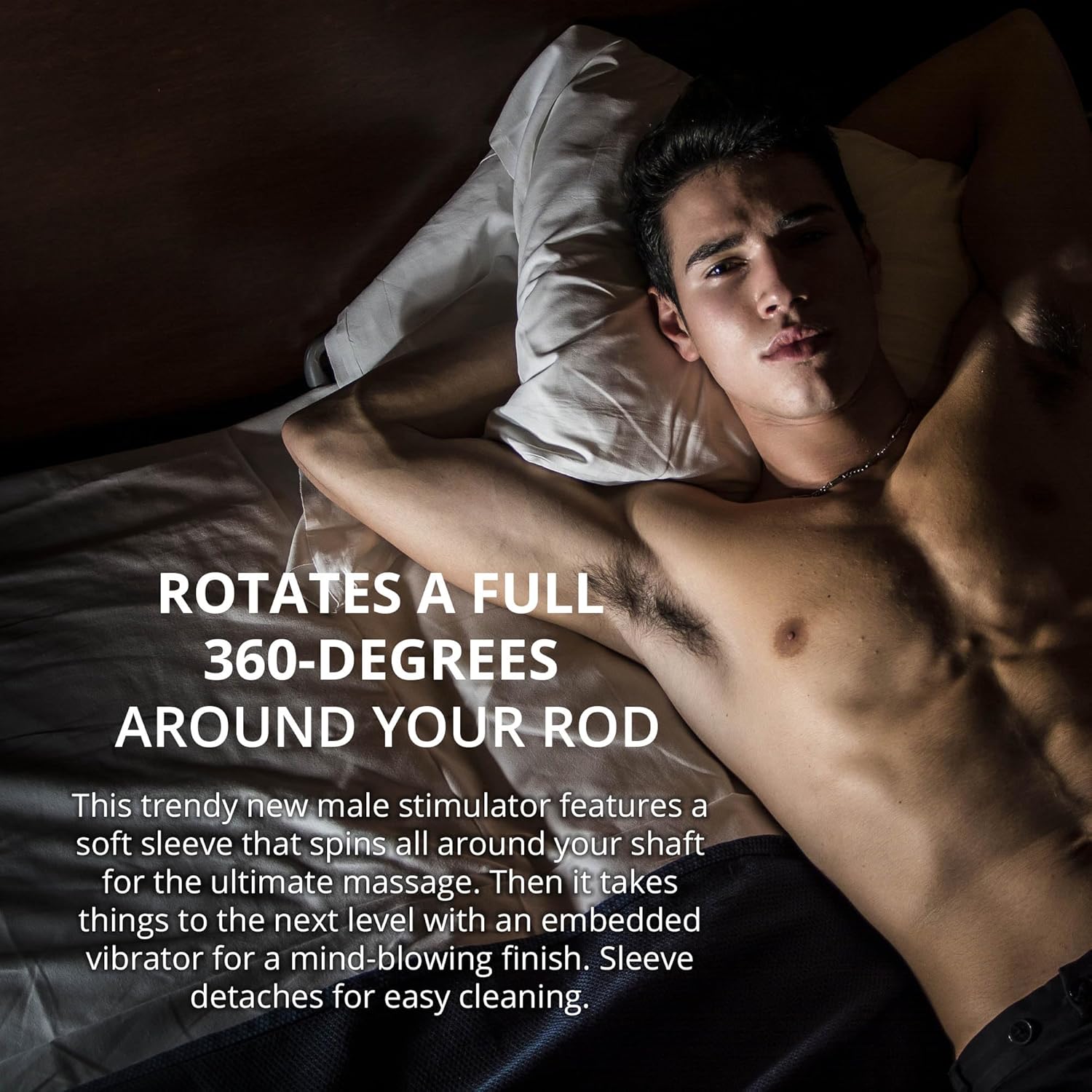 Adam's Gawk Gawk Rotating & Vibrating Masturbator 10 Vibration Modes 5 Spinning Settings TPE Sleeve with Stimulating Textures Rechargeable Male Masturbator for Shaft Stimulation and Ultimate Pleasure