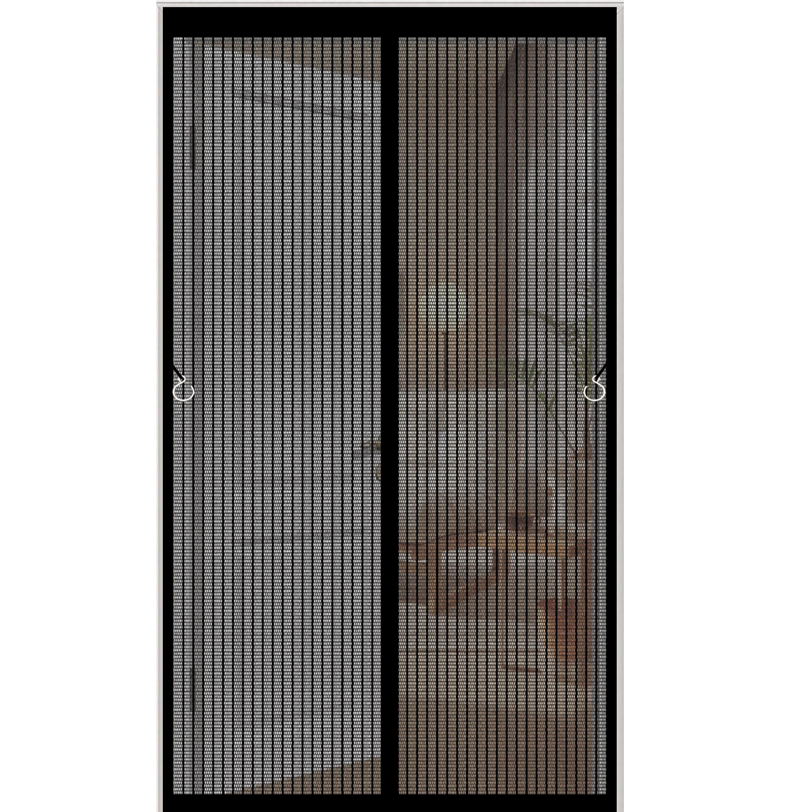 Magnetic Fly Screen Door 150 x 200 cm Fly Nets for Doors Easy to Install Hundreds of Sizes Kid and Pet Friendly Nets for Living Room, Bedroom, Black