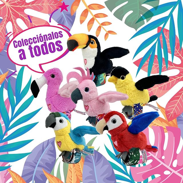 Foto 6 de 6 de HAPPY YAPPERS Loro Azul - Pajarito Interactivo Que Canta, Mueve Las Alas y Repite lo Que Dices, Incluye…