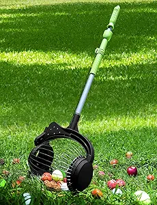 Nut Gatherer for Walnuts with 1.8-Gallon Capacity, No-Bend Emptying Design,Acorn Picker Upper Roller Suitable for 1.2"-3.6" Walnuts,Chestnuts, Fallen Apples & Tennis Balls(No Small Acorn)