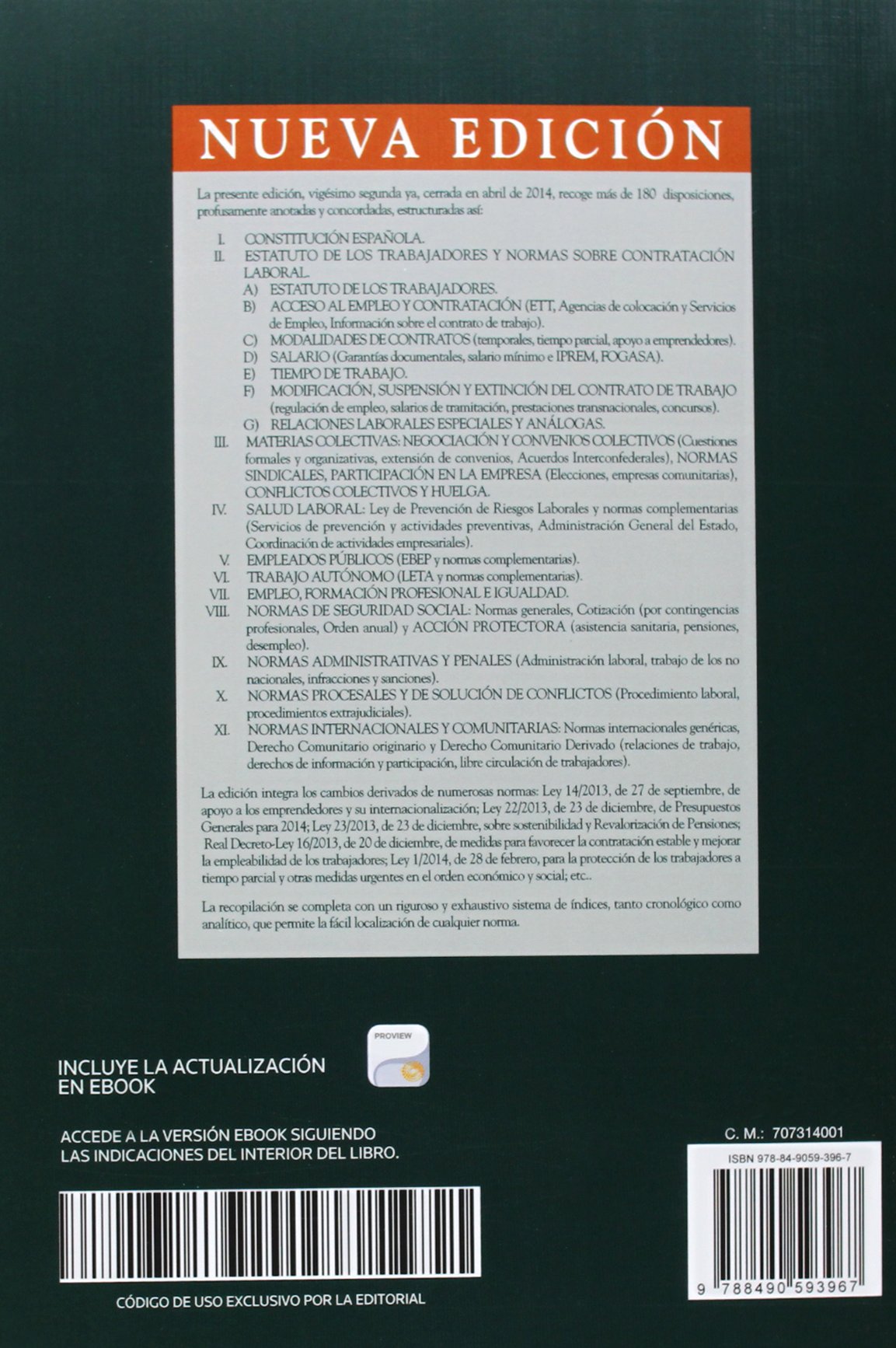 Legislación Laboral y de Seguridad Social: 7