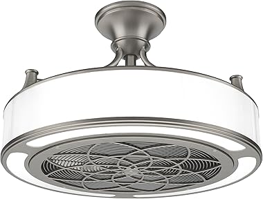 Stile CF0110 22" Anderson Enclosed Ceiling Fan, Brushed Nickel