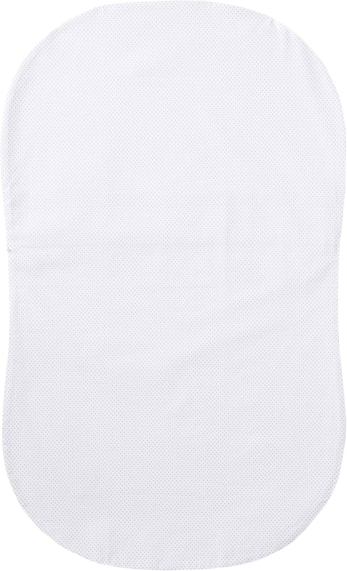 HALO BassiNest Fitted Sheet – 100% Cotton, Soft and Breathable Bassinet Sheet for Babies, 30” x 16” Pre-Shrunk Sheet, Grey Pin Dot