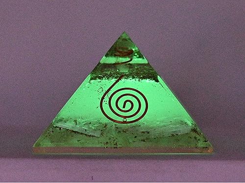 Miniatura 69 de Amazing Gemstone Pirámide de orgón grande Cristal de pirámide de turmalina negra oscura Pirámide de orgonita Pirámides de órgano Curación