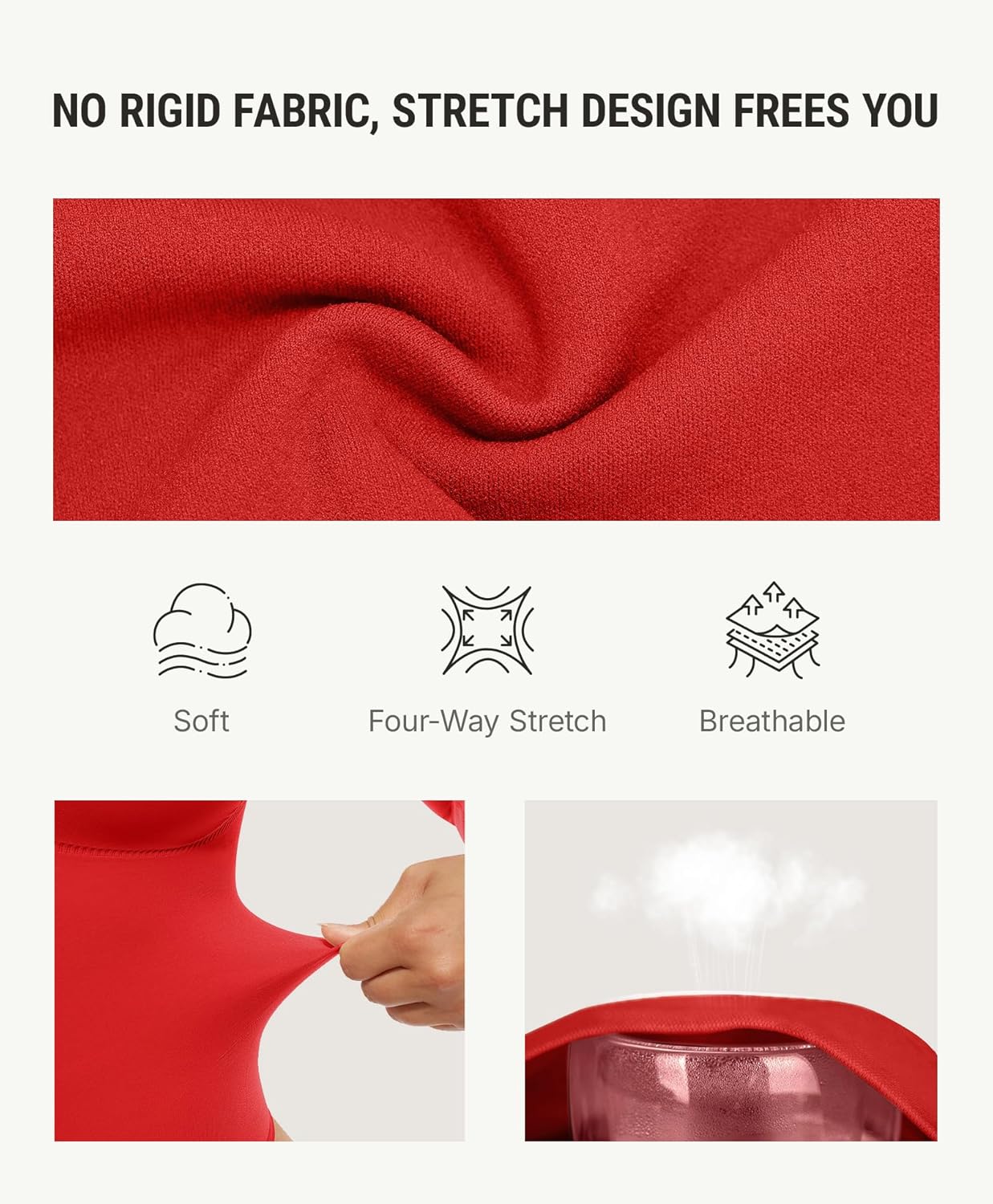 FeelinGirl Women's Long Sleeve Shapewear Bodysuit for Tummy Control Seamless Body Suits Thong V Neck Going Out Tops - Image 6