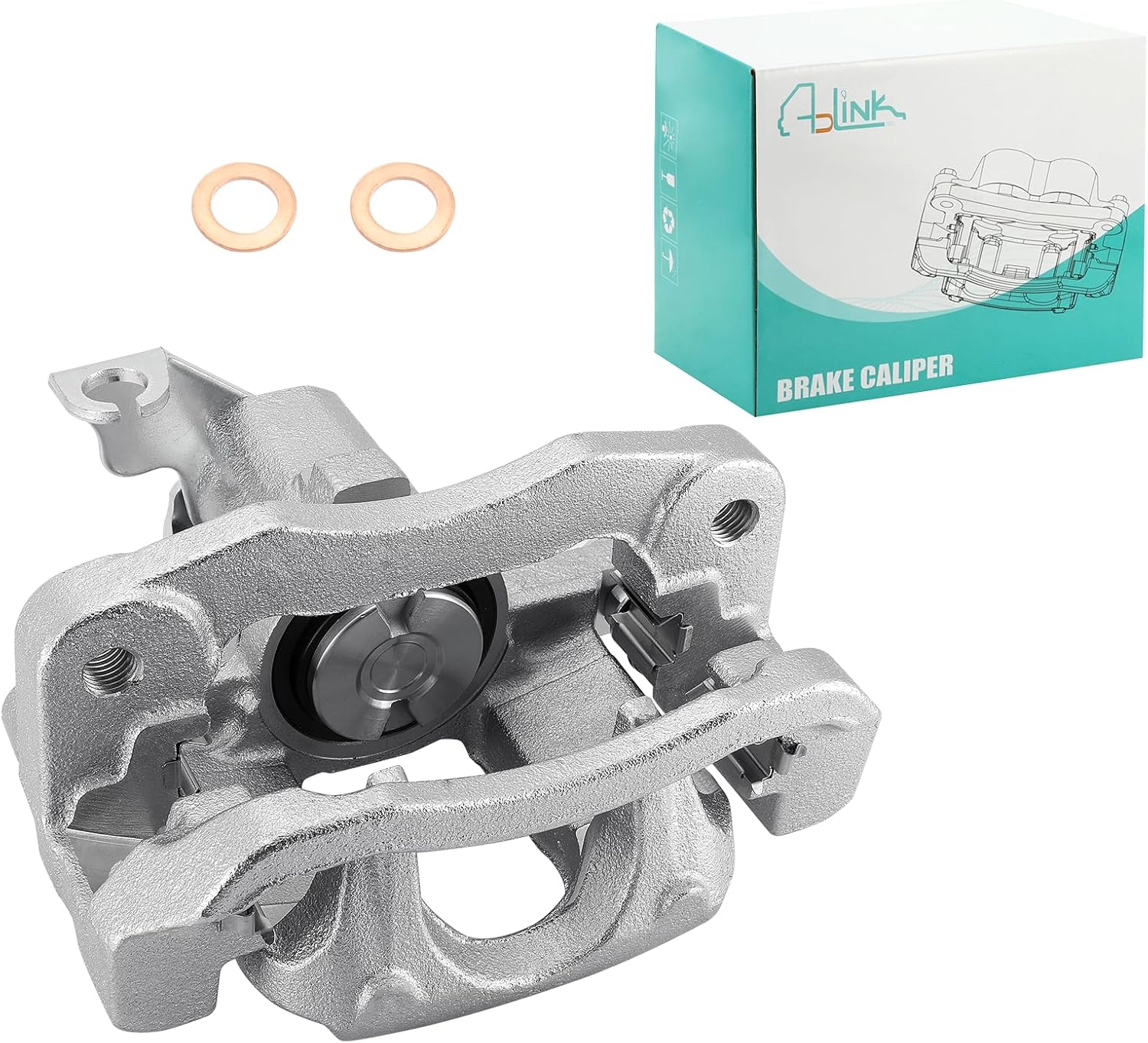 AULINK 68029849AA Rear Left Disc Brake Caliper Assembly with Bracket For Dodge Grand Caravan Chrysler Town & Country 2008-2012, Ram C/V 2012, Volkswagen Routan 2009-2012 Rear Driver Side