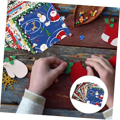 Miniatura 9 de 20 hojas de Navidad hechas a mano Patchwork Navidad Decoración Patchwork Tela Artesanía Navidad Patchwork Tela de Navidad Colcha de Navidad Tela de