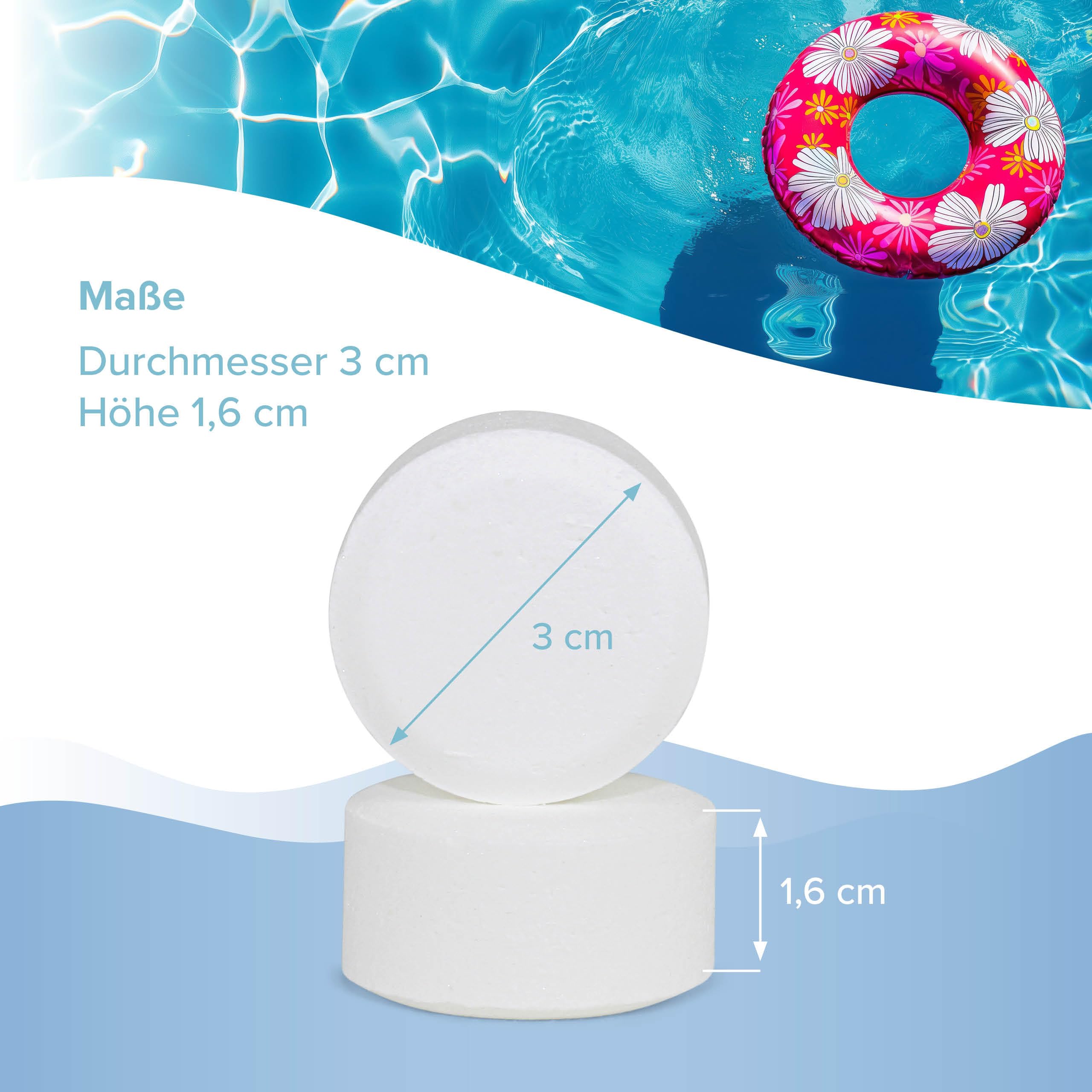Höfer Chemie 5 in 1 Multitabs Pool 20g - 5kg - Chlortabletten für Pool 20g - 5-Phasen Pflege & Reinigung - Made in Europe - Für kristallklares Poolwasser