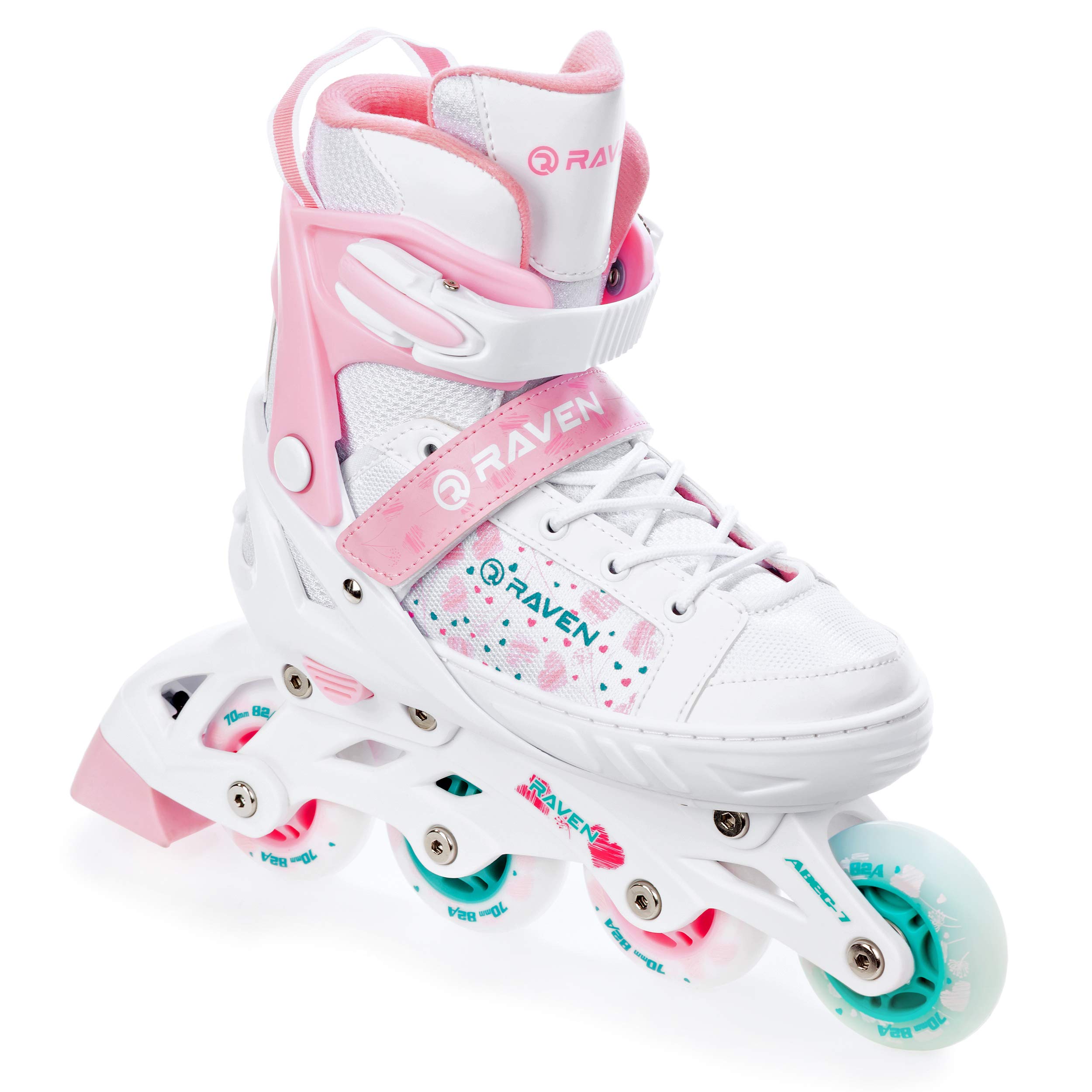 RAVEN 2in1 Schlittschuhe Inline Skates Inliner LED Räder für Kinder Mädchen verstellbar