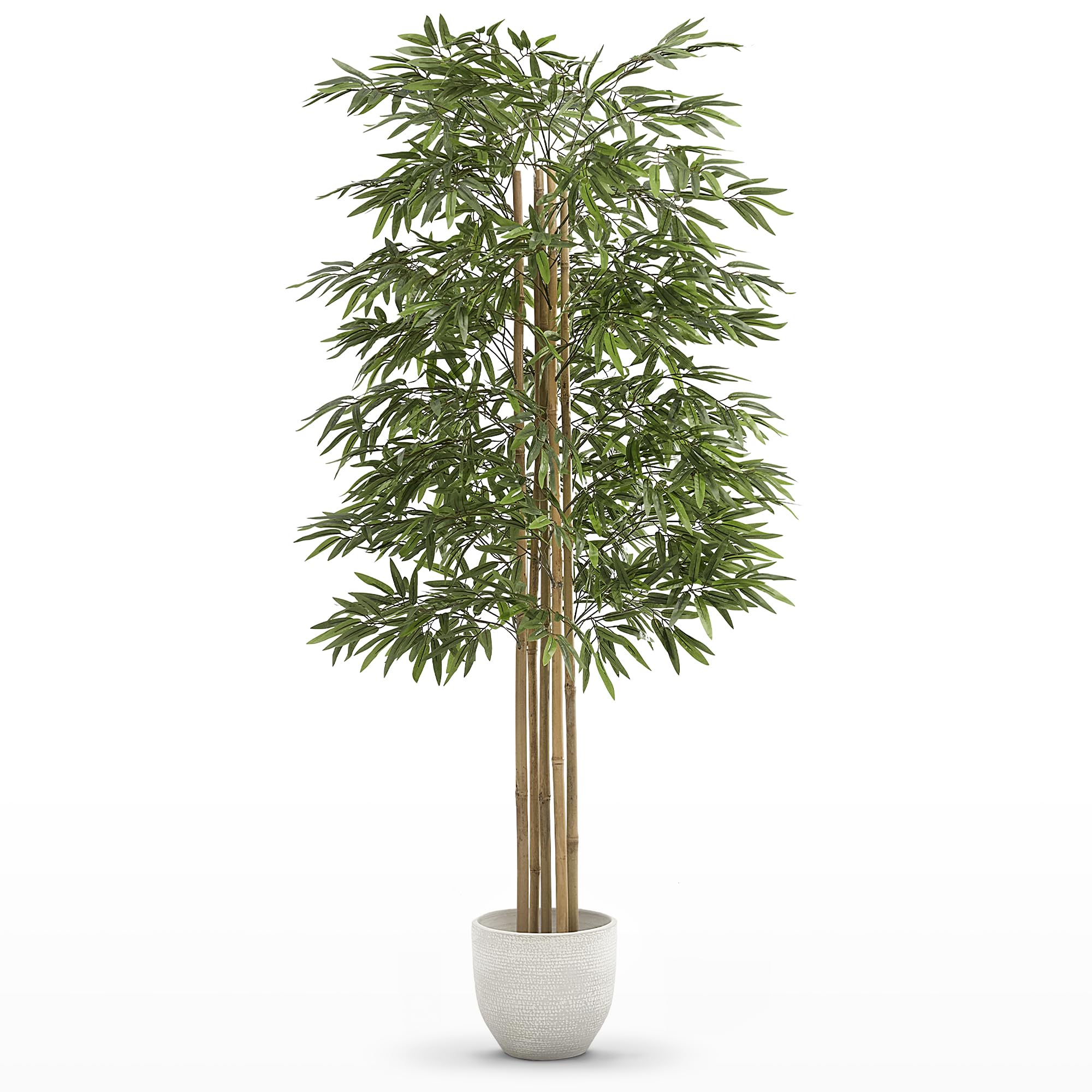MAIA SHOP Bambú Artificial 180 cm con Cañas Naturales, Planta Artificial Grande Realista para Decoración de Hogar, Oficina, Hotel o Eventos, Árbol Decorativo Verde de Interior 180 cm Bambú