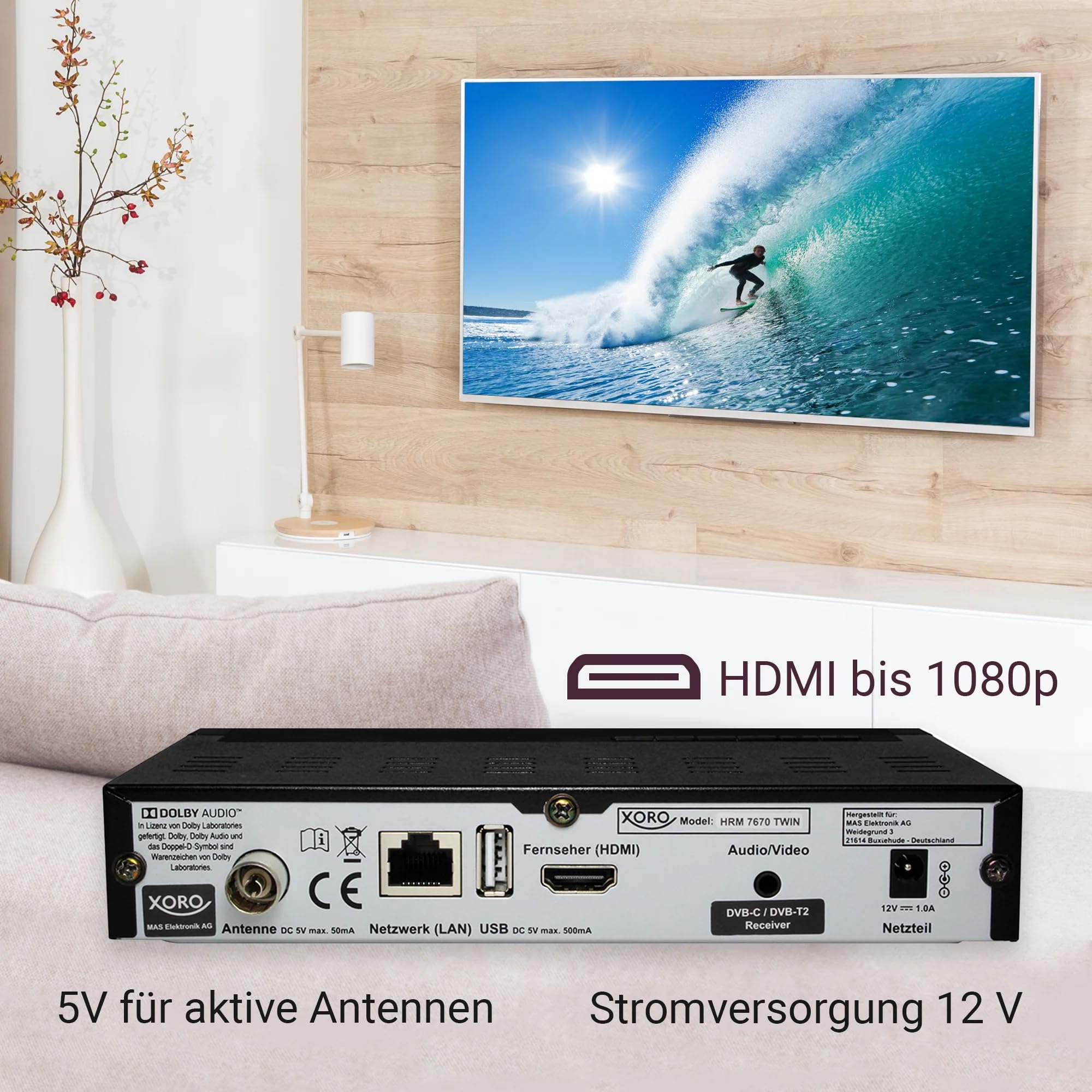 XORO HRM 7670 Twin DVB-C/DVB-T2 HD Receiver