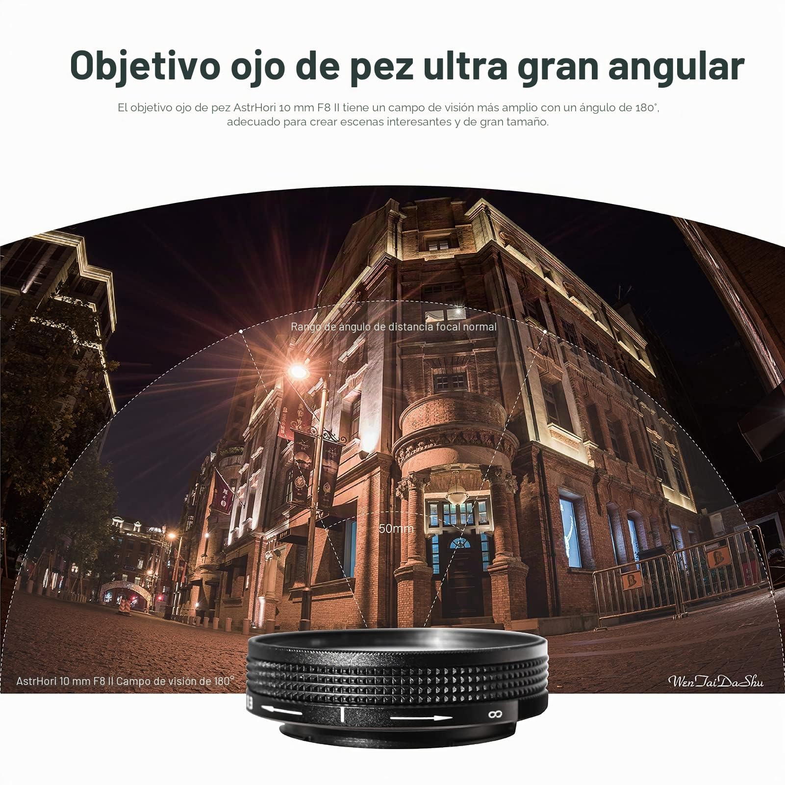 AstrHori 10mm F8 II Ultra Gran Angular Lentes Ojo pez Lente Manual APS-C Compatible con cámara sin Espejo Fuji X Mount X-E1,X-E2,X-E3,X-H1,X-T1,X-T10,X-T2,X-T3,X-T4,X-T20,X -T30,X-A10,X-A2,X-A,3etc.