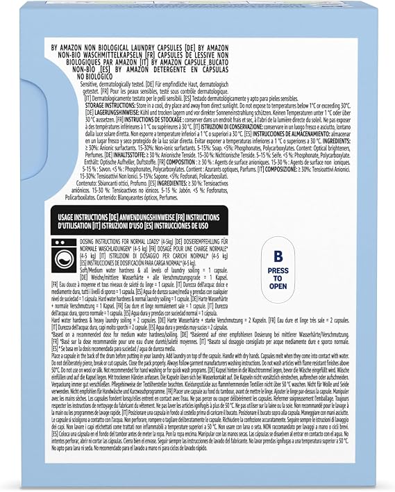 by Amazon Non-Bio Laundry Capsules 3-in-1, 24 Washes