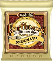 Vista 17 de Ernie Ball - Cuerdas personalizadas para guitarra acústica Earthwood Rock & Blues de bronce 80/20, paquete de 3, calibre 10-52 (P03008)