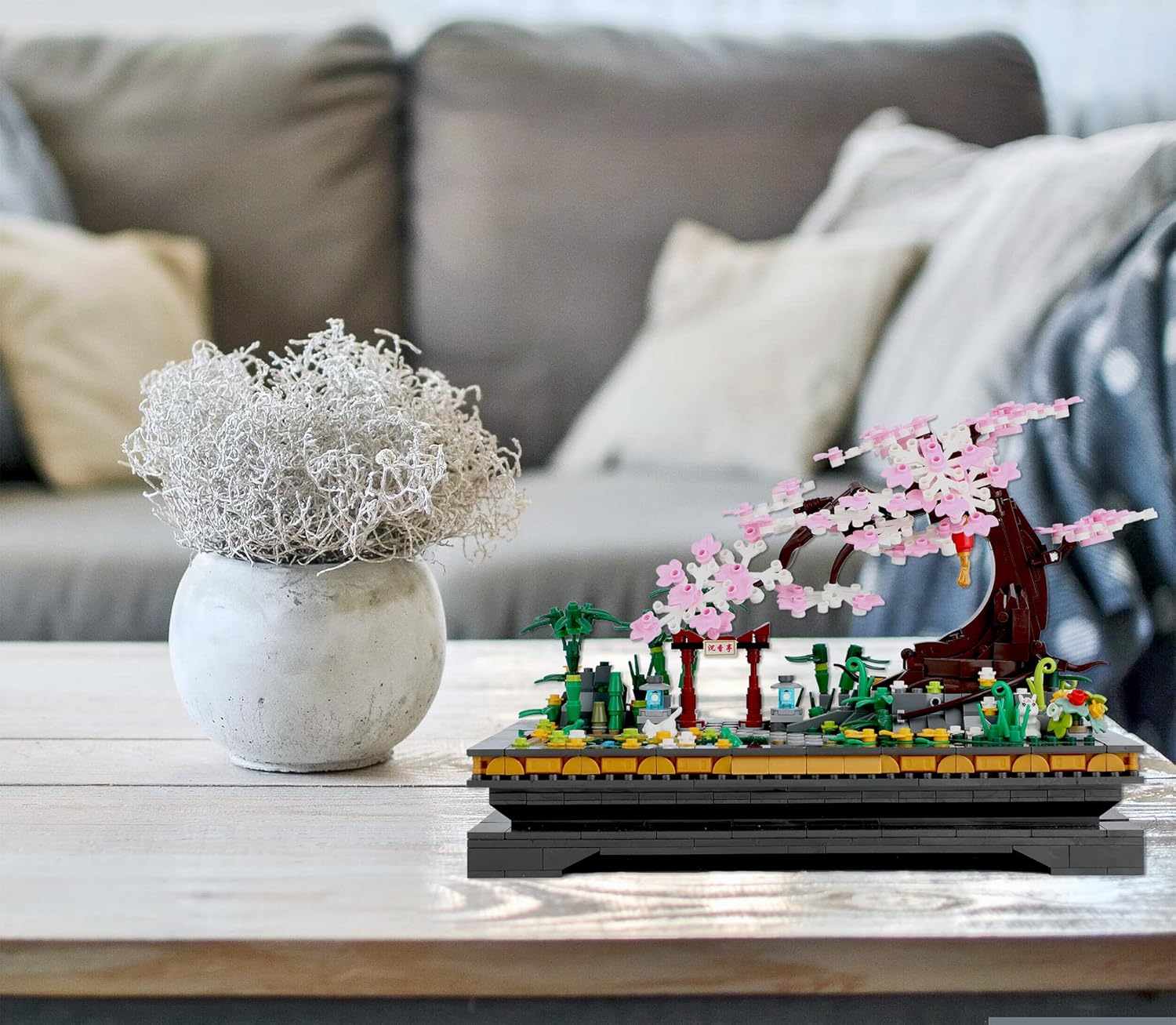 Bonsai Tree Building Sets,Japanese Style Cherry Blossom Tree Mini Building Blocks(1101PCS), Including Garden, Plants,Animal,Pond,Meaningful Gift for 6 7 8 9 10+ Kids and Adults… - Image 5