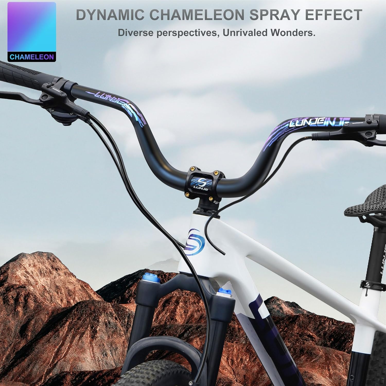 31.8mm Mountain Bike Handlebar, 35/50/70/90/120mm Rise Options, 780mm Width, Lightweight Aluminum Alloy, for MTB Trail Commuter Bikes, Durable Ergonomic (31.8-120mm Rise)