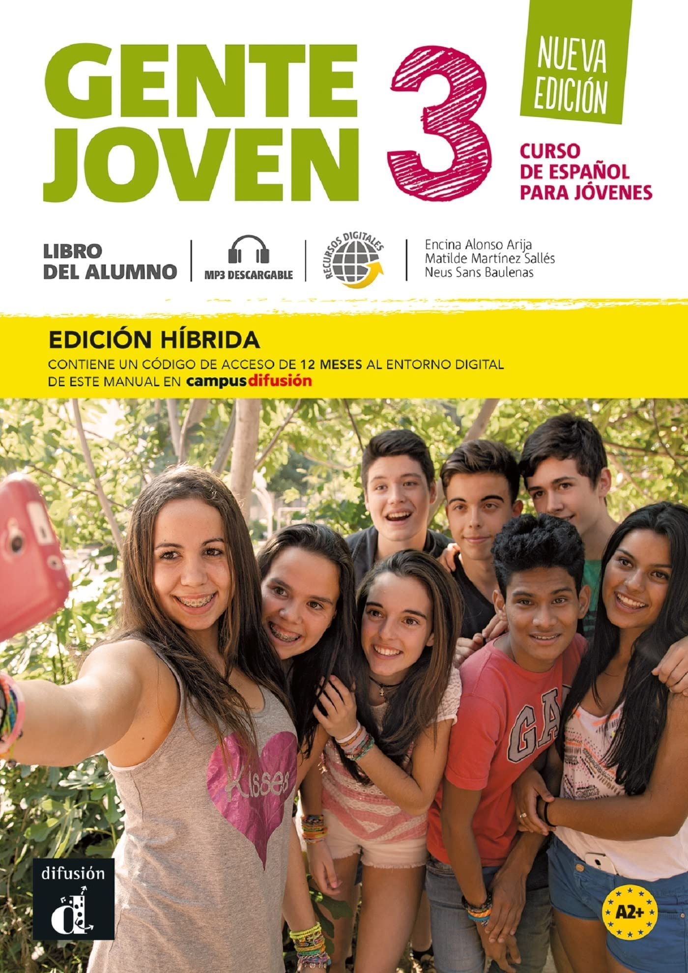 Gente joven 3 - Ed. híbrida - Libro del alumno + audio MP3. Nueva edición. A2: curso de español
