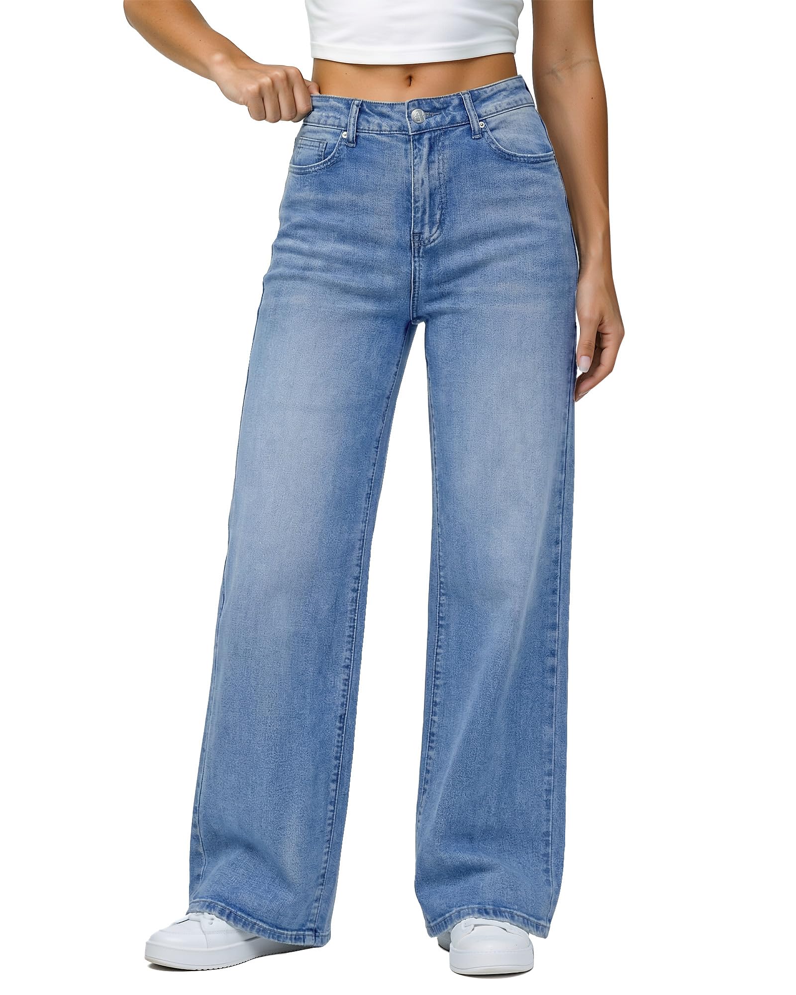 GRAPENT Wide Leg 90s Baggy Jeans
