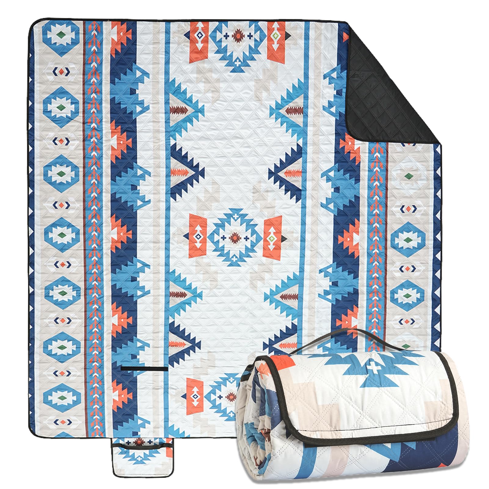 Manta de picnic impermeable 200 x 200 cm aislada y suave para camping y playa sin humedad