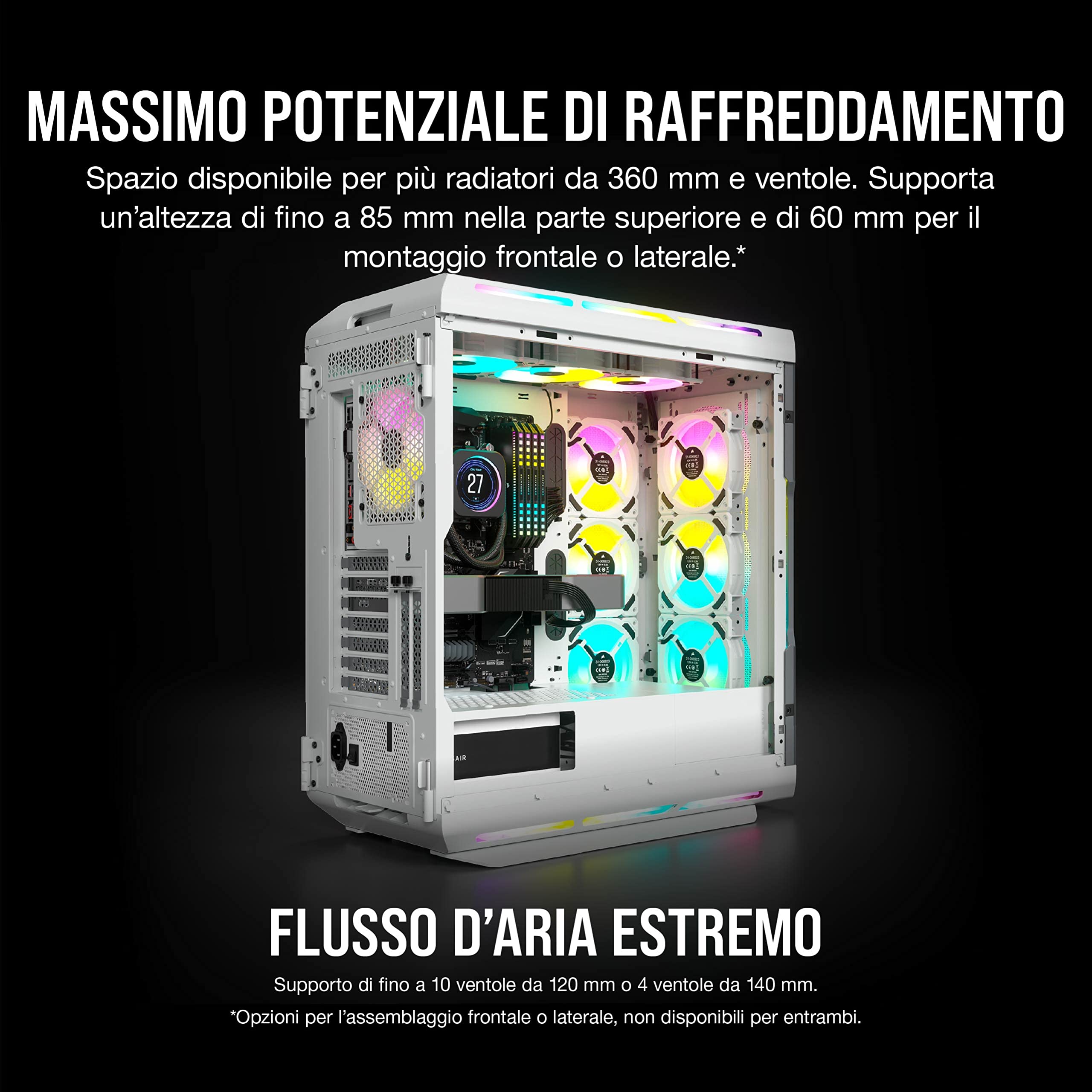 Corsair Icue 5000t Rgb - Midi Tower - Pc - Wei? - Atx - Eatx - Micro Atx - Gaming - Multi (cC-9011231-Ww)