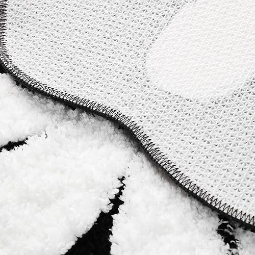 Miniatura 5 de Bonita alfombra de baño, alfombra antideslizante de absorción de agua, suave, lavable a máquina, para dormitorio, cocina, baño, inodoro, 25.6 x 25.6