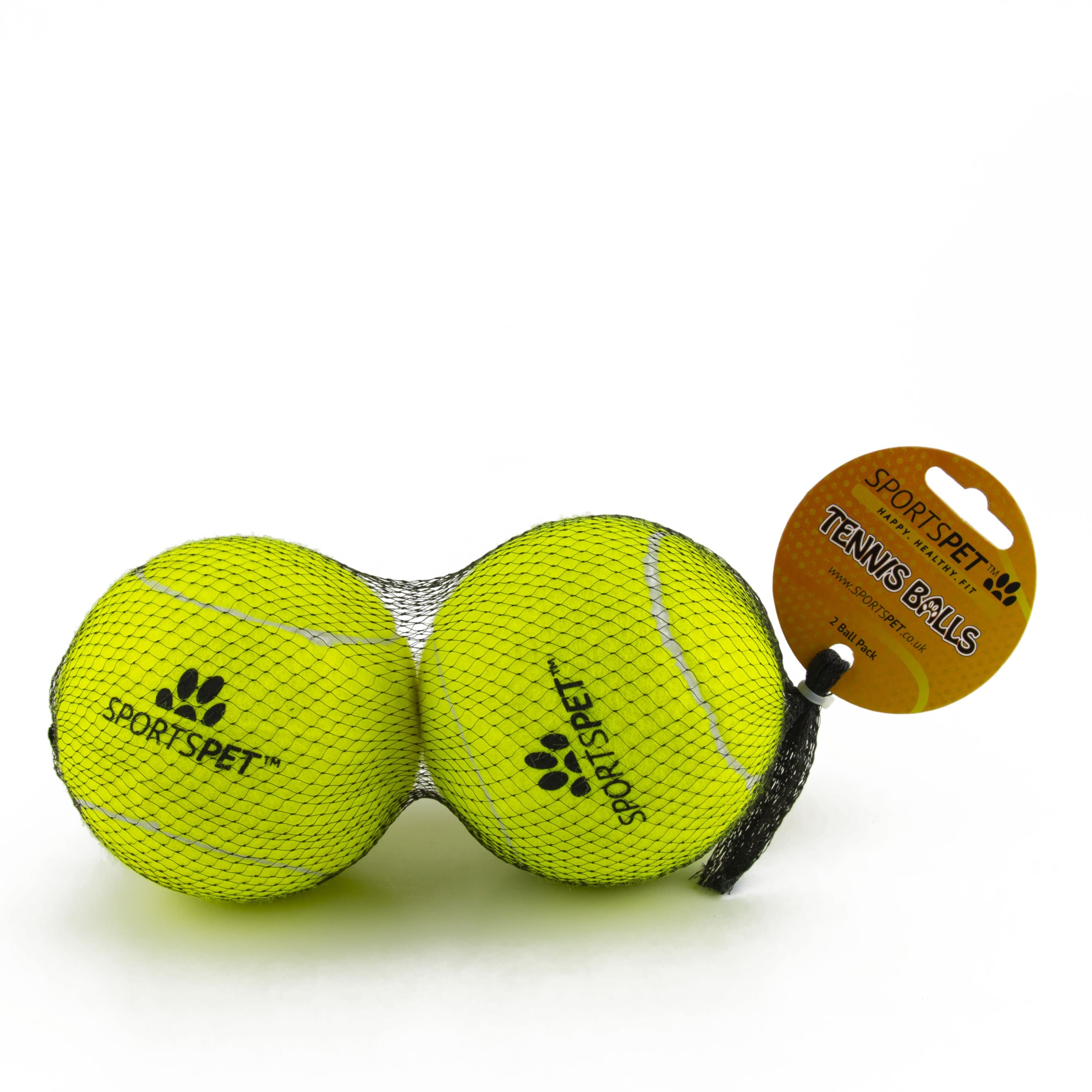 SPORTSPET XL Tennis Balls for Dogs - Extra Bouncy - Non Toxic - Durable - Long Lasting - Floats (Tennis Balls XL 2 Pack (4inch)