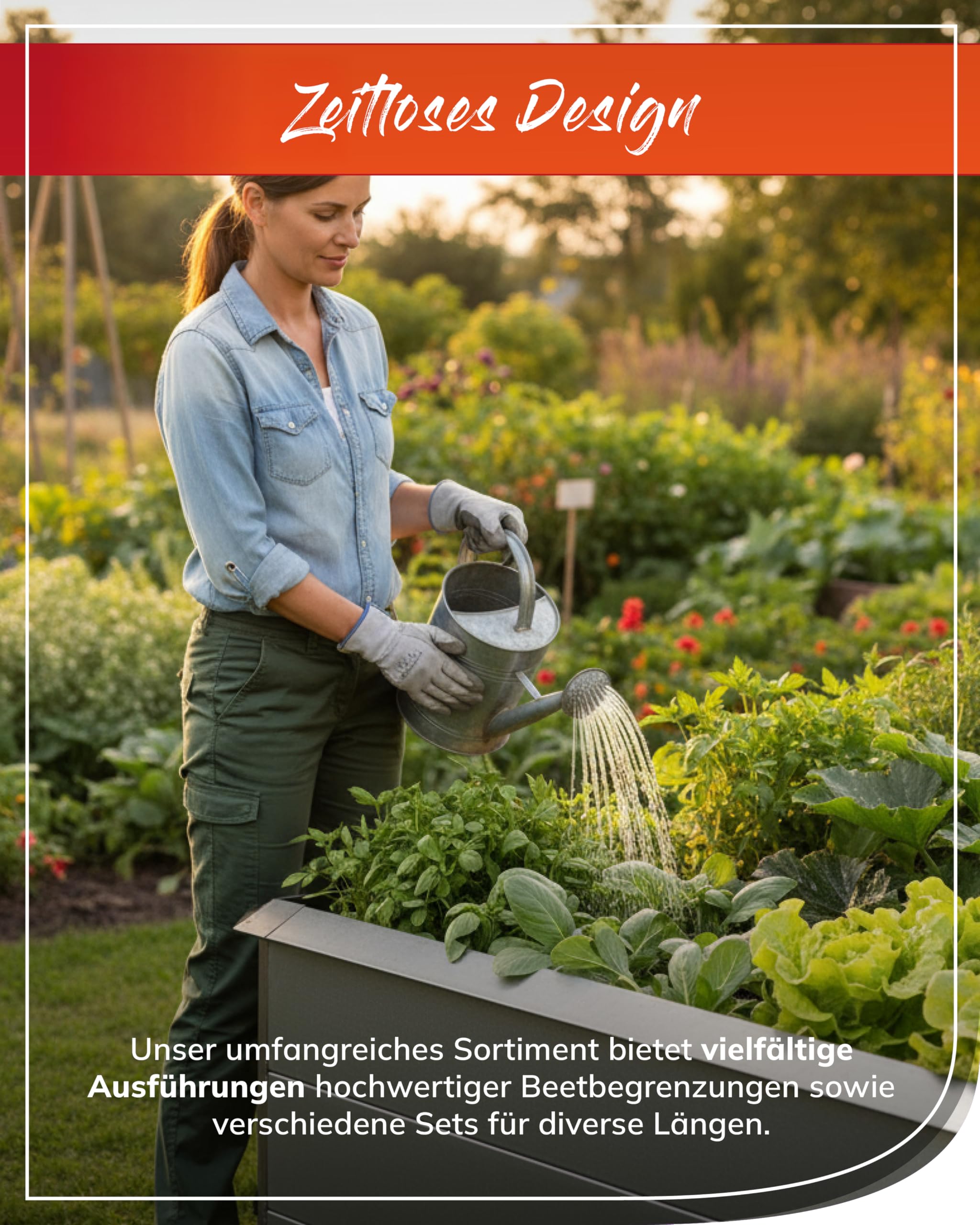 bellissa Schneckenzaun 8-TLG Schneckenblech verzinktes Metall H20 cm | Premium Rasenkante, Beeteinfassung & Beetumrandung, Langlebige Schneckenabwehr