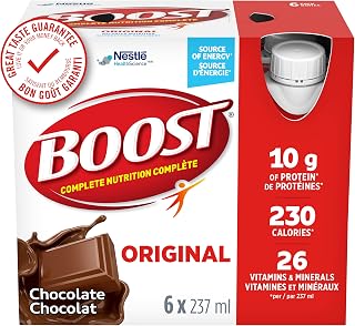 BOOST Original Meal Replacement Drink, Chocolate, 24 x 237 ml - PACKAGING MAY VARY