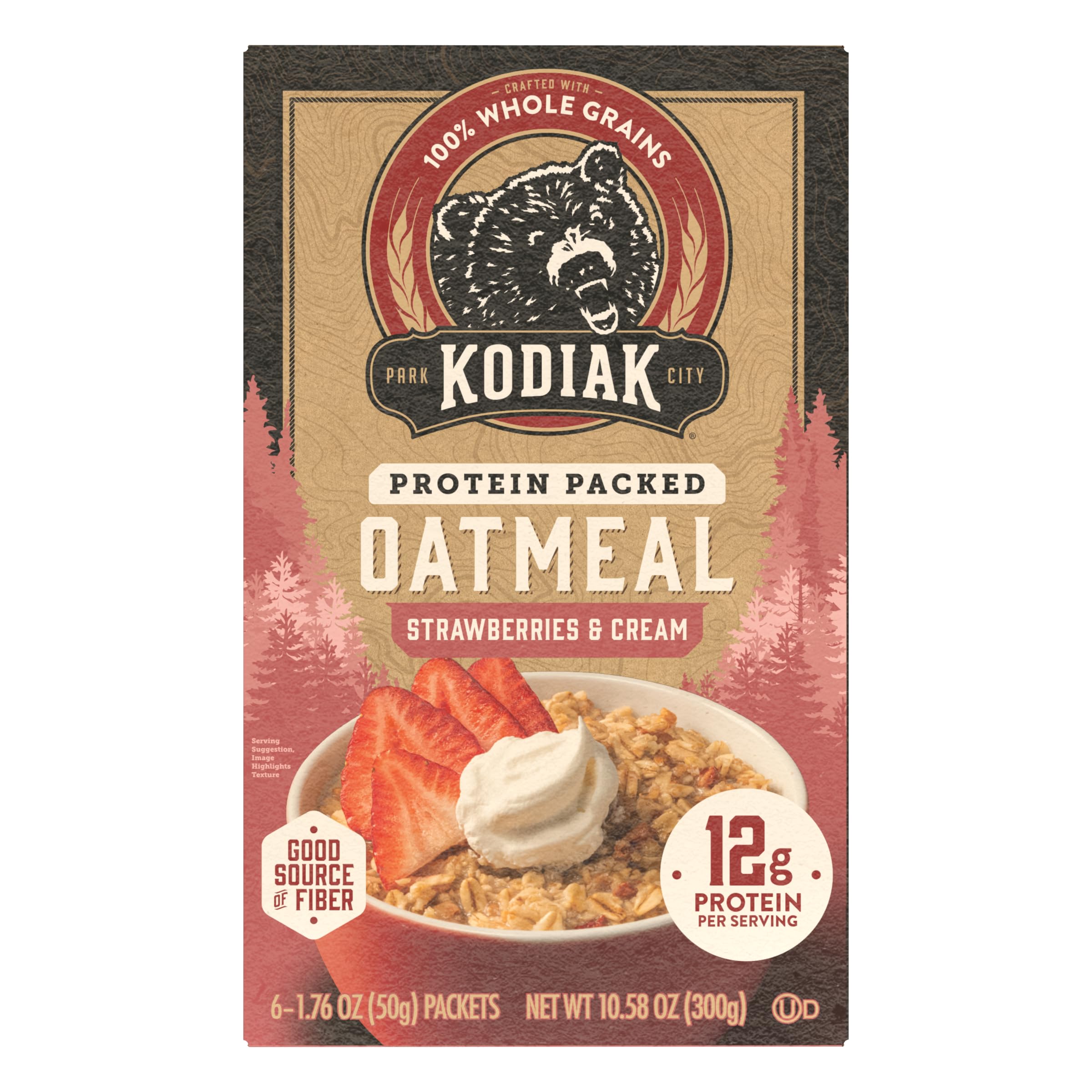 Kodiak Cakes Surtidos de fresas y crema de avena (6 unidades)