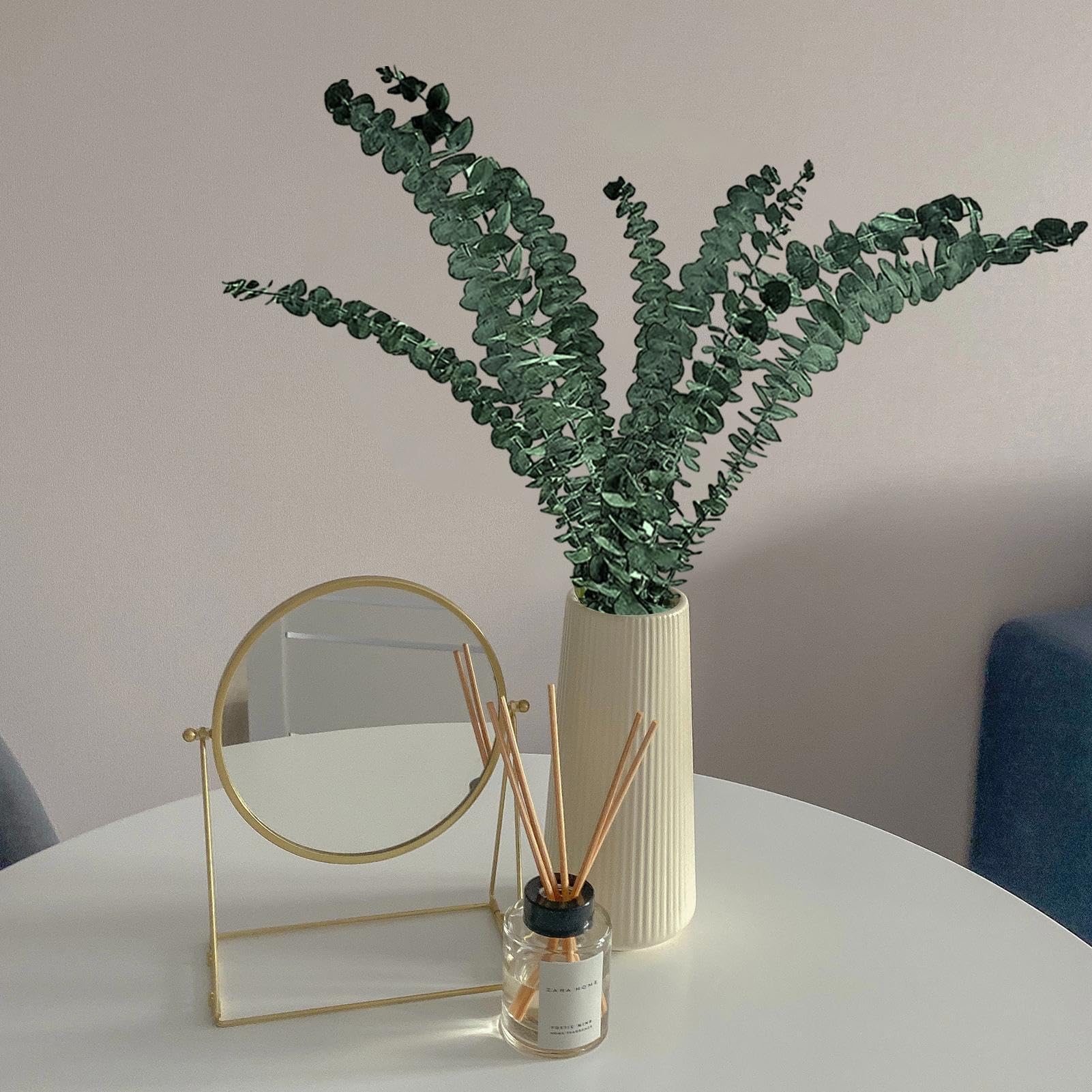 Lot de 20 véritables tiges séchées d'eucalyptus séchées