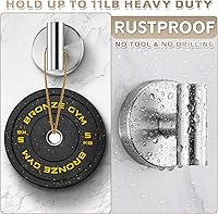 Vista 2 de Suction Cup Hooks for Shower - Bathroom Reusable Hooks for Towels, Robes & Loofah - No-Drill Mounting on Kitchen,Walls,Metal,Glass,Mirrors,Tile &