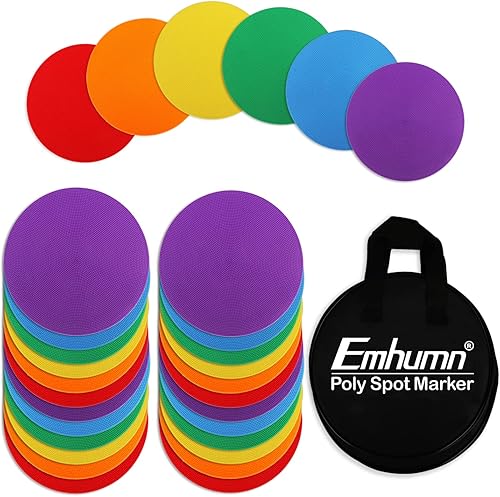 Marcadores de punto Emhumn de 4 pulgadas y 9 pulgadas de polietileno para puntos de agilidad para entrenamiento en gimnasioeducación física, baile,