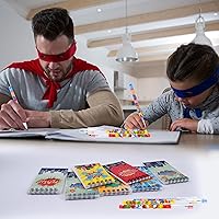 Vista 7 de Kolewo4ever Juego de 48 piezas de temática de texto de héroe: 24 lápices translúcidos multipunto no afilables, 24 cuadernos de bolsillo mini