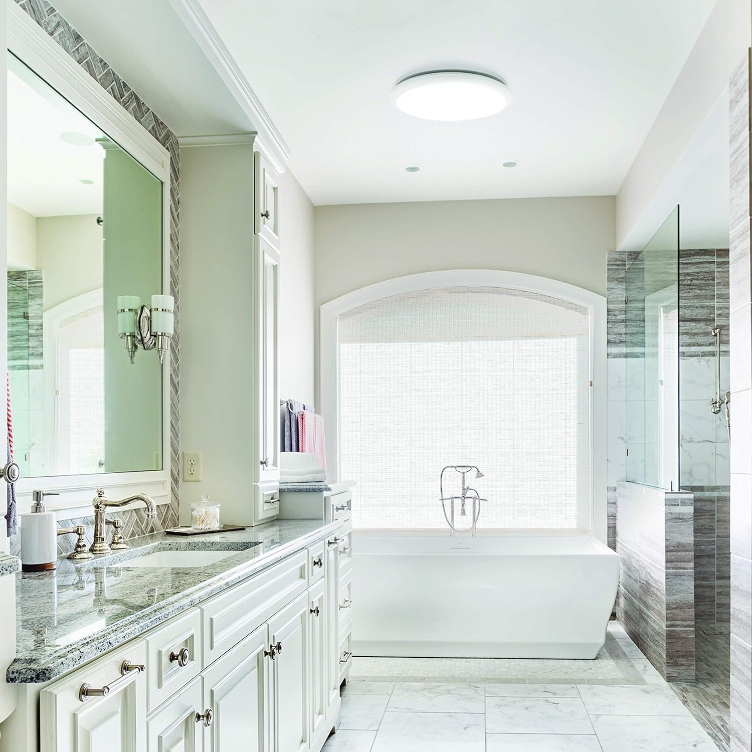 Buy Homewerks 7141 110 Bathroom Fan Integrated Led Light Ceiling Mount Exhaust Ventilation