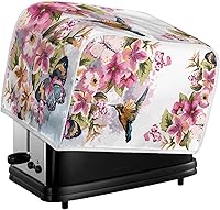 Vista 155 de Marbling Butterfly Print 2 Slice Toaster Dust Cover, Kitchen Small Appliance, Anti Dust and Fingerprint Bread Machine Cover