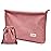 WLLWOO Makeup Bag-2pcs Corduroy Cosmetic Bag Zipper Interior Waterproof Pencil Case Coin Purse Travel Toiletry Small Makeup Pouch For Women