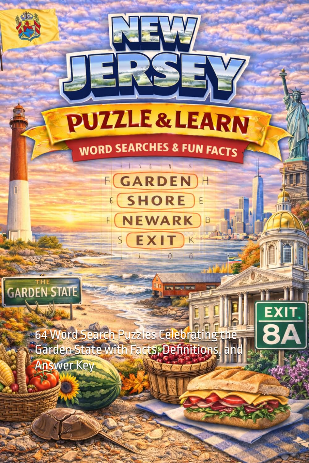 New Jersey Puzzle and Learn: 64 Word Search Puzzles Celebrating the Garden State with Facts, Definitions, and Answer Key (Ultimate States Word Search and Learn Collection)
