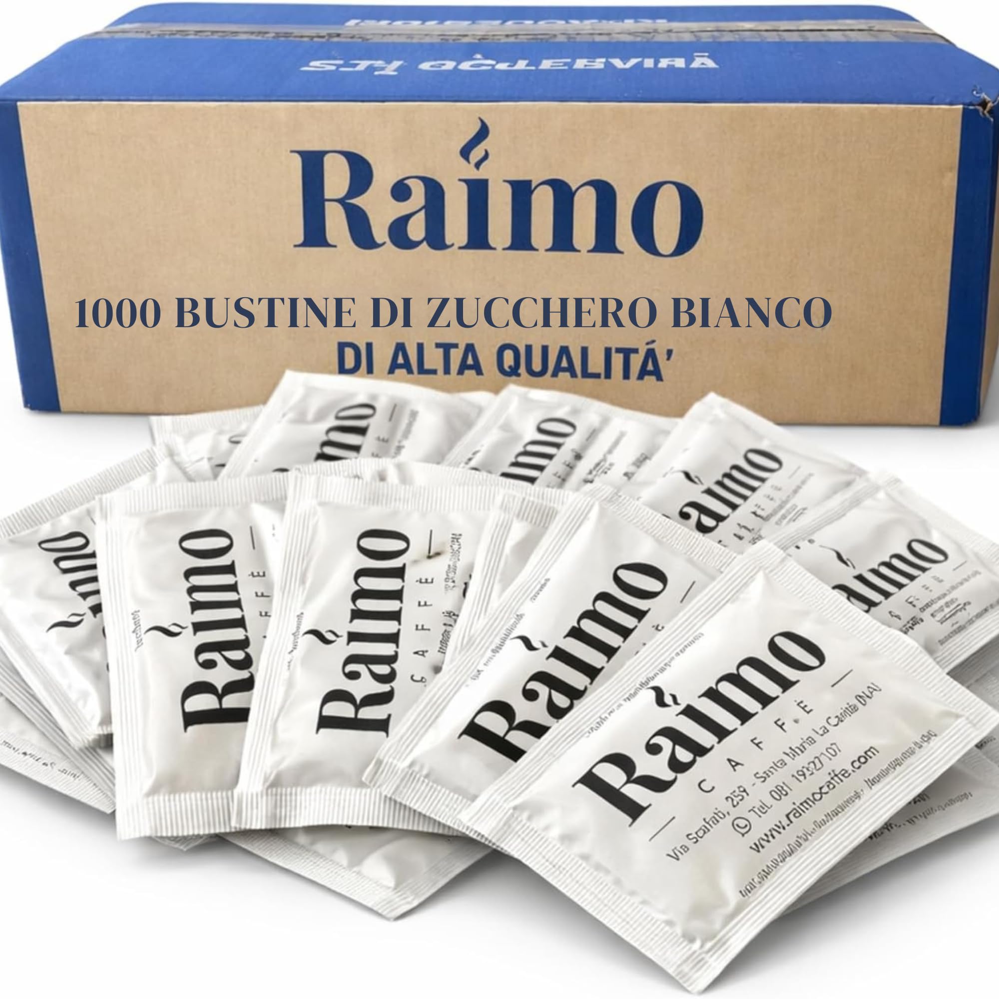 1000 Zucchero Bustine Bianco Monodose 4 g – Bustine Zucchero Monodose Prodotto In Italia - Ideale per Bar, Ufficio, Hotel e Catering – Porzioni Igieniche per Caffè, Tè e Bevande Calde