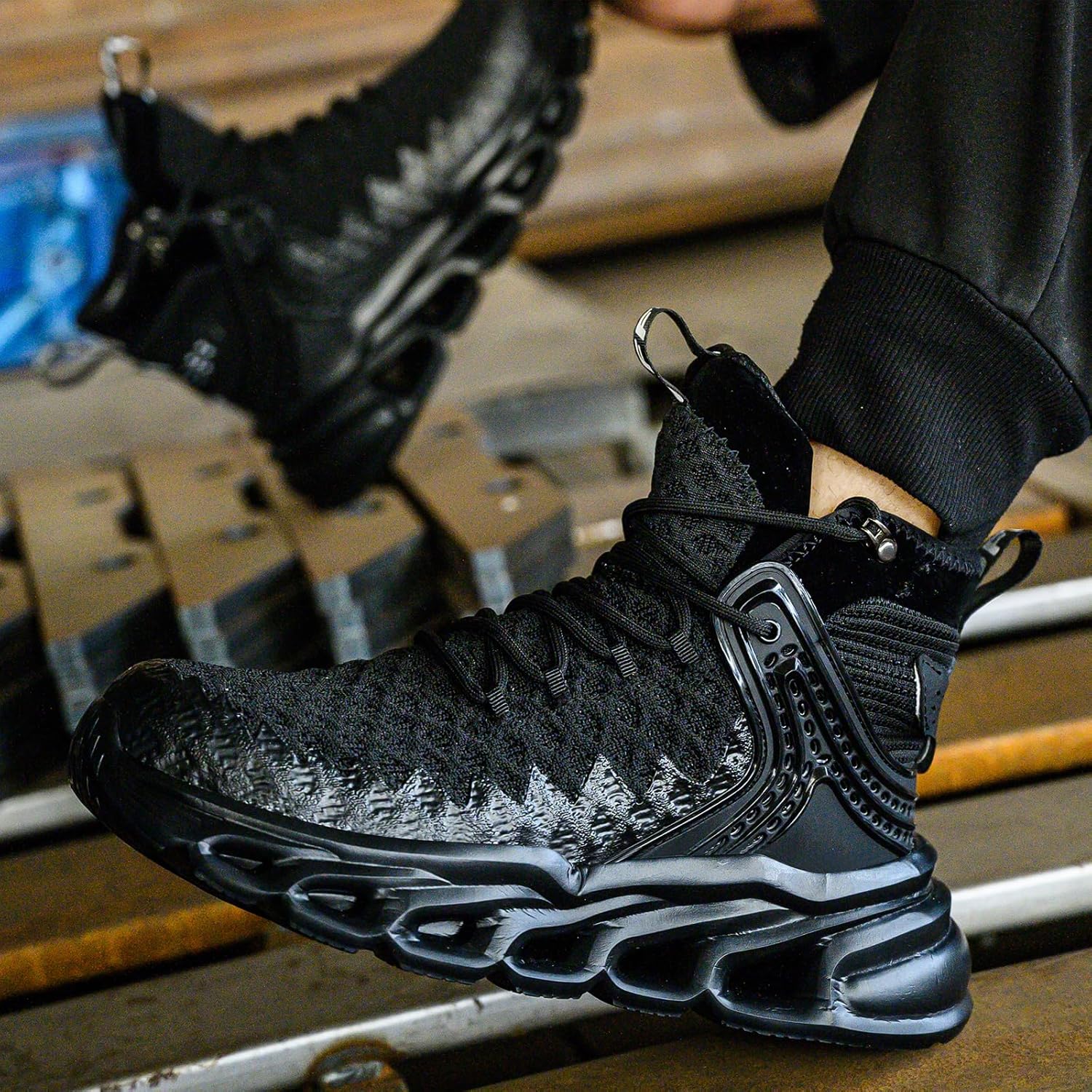 Nutropa Steel Toe Boots for Men Women, Lightweight Work & Safety Shoes Outdoor Protection Footwear Puncture Proof Industrial and Construction Shoes - Image 2