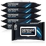 Defense Soap All Natural Body Wipes with Tea Tree Oil | Wrestling, Combat, Camping, Gym, Post Workout Shower Wipes for Men and Women. 40 Count (Pack of 6)